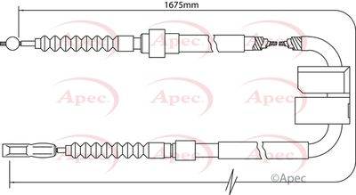 APEC Brake Cable CAB1017