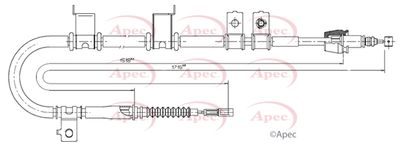 APEC Brake Cable Left/Rear CAB1798