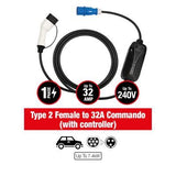 APEC 32A Type 2 Female To Commando Plug With Contr AEC108