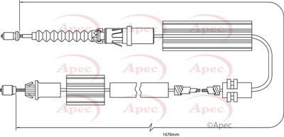 APEC Brake Cable CAB1244