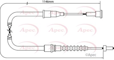 APEC Brake Cable CAB1473